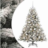  Umjetno božićno drvce s kuglicom 150 cm 150 LED lampica - Zelena i bijela 150 cm s LED žaruljama i bijelim kuglicama | shoptok.hr
