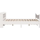  Okvir kreveta s uzglavljem bijeli 120 x 200 cm masivna borovina | shoptok.hr