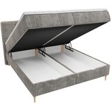 MID.YOU POSTELJA Z VZMETNICO 160 cm x 200 cm , les, tekstil, leseni material siva | Shoptok.si