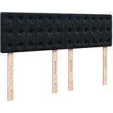 vidaXL Box spring posteljni z vzmetnico črn 140x190 cm žamet | Shoptok.si