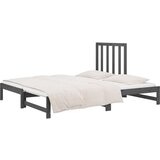  Izvlečna dnevna postelja siva 2x(90x200) cm trdna borovina, (20726376) | Shoptok.si