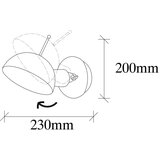 Opviq lights Svijetlo plava/u brončanoj boji zidna lampa ø 15 cm Sivani – | shoptok.hr