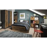 Modern Living Postelja Nubi, Barva Hrasta, Temno Siva, 90x200 | Shoptok.si