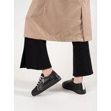 GOODIN Black leather sneakers with a thick sole | Shoptok.si