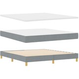  Vzmetna postelja z vzmetnico svetlo siva 180x200 cm tkanina, (22083177) | Shoptok.si