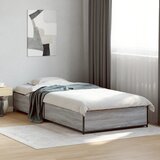  Okvir za krevet boja hrasta 75x190 cm konstruirano drvo i metal Cijene