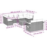  10-dijelni set vrtnih sofa s jastucima crni od poliratana | shoptok.hr