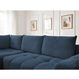 Bobochic Paris Tamno plava sklopiva/s prostorom za odlaganje kutna garnitura od šenila (s lijevim kutom/u obliku slova L) Everest – | shoptok.hr