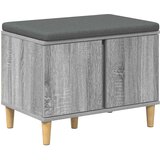  Klupa za hodnik s jastukom Sivi Sonoma 60 x 38 x 46 cm | shoptok.hr
