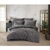  lidia - grey grey embroidered poplin double quilt cover set | ePonuda.com