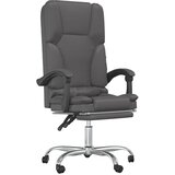  Masažni uredski naslonjač od umjetne kože sivi | shoptok.hr