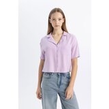 Defacto Cool Oversize Fit Pajama Collar Short Sleeve Shirt Cene