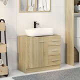  The Living Store Omarica za umivalnik sonoma hrast 63x30x54 cm iverna plošča - Omarica Za Umivalnik, (21458338) Cene