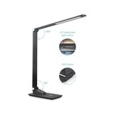 LED prigušiva stona lampa sa USB LED/7W/230V 3000K/4000K/5500K crna | Eponuda.com