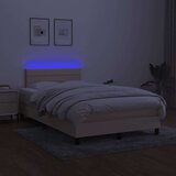  Box spring s madracem LED krem 120 x 200 cm od tkanine | shoptok.hr