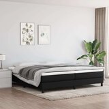  Box spring postelja z vzmetnico črn 200x200 cm blago, (20726559) Cene