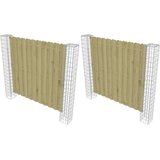  Stup za ogradu 2 pcs Srebrno 20 x 20 x 190 cm Metal | shoptok.hr