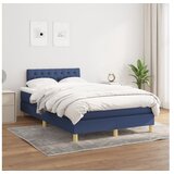  Krevet s oprugama i madracem plavi 120 x 200 cm od tkanine | shoptok.hr