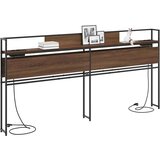  Skladiščni naslon s polico Rjavi hrast 200 cm Konstruiran les, (5000142176) | Shoptok.si