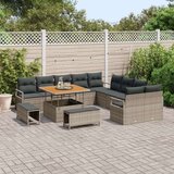  Set vrtne sofe od 13 dijelova s jastučićima siva poli ratan akacija 2-sjedalna vrtna sofa s pohranom i jastučićima siva poli ra | shoptok.hr