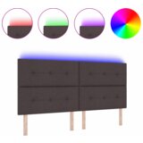  LED Naslonjalo za posteljo Temno rjava 100 cm Tekstil, (22051431) | Shoptok.si