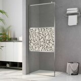 Pregrada za tuširanje od stakla ESG s uzorkom kamena 140x195 cm | shoptok.hr