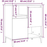  Komoda sivog hrasta sonome 60x35x70 cm od konstruiranog drva | shoptok.hr
