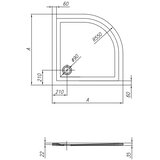 Kolpa San polkrožna tuš kad za vgradnjo macarena 90 x 90 cm R550 (3838987597179) | Shoptok.si