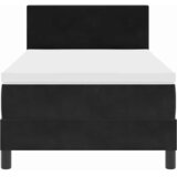  LED Box Spring Krevet s LED trakama Crna 90 x 200 cm Baršun | shoptok.hr