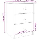 Ormarić za cipele ALTA bijeli 41x35x55,5 cm od masivne borovine | shoptok.hr