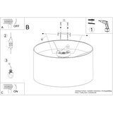Sollux Lighting SL.1393 - Plafonsko svetlo TELESTO 1xE27/15W/230V prečnika 35 cm belo/bež | Eponuda.com
