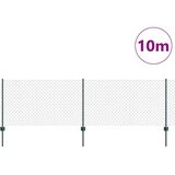  Ograda od lančanih veza s 10 U postova Zelena 0.8 x 10 m Čelik | shoptok.hr