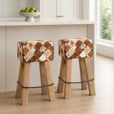  Barska stolica 2 kom. 44 x 33 x 74 cm Prava koža | shoptok.hr
