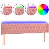 Maison Chic LED Posteljno vzglavje - Vzglavna omarica - Nočna omarica roza 203x16x78/88 cm žamet, (21709927) | Shoptok.si