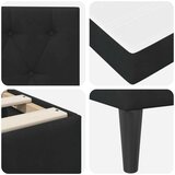  Okvir kreveta s madracem s uzglavljem Crna 80 x 200 cm Baršun | shoptok.hr