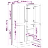 Ormarić Staro drvo 82,5 x 51,5 x 180 cm Konstruirano drvo | shoptok.hr