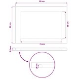  Pravokutni stolni vrh 90 x 50 x 3 2 cm Pravokutni - Tamno smeđa 90 x 50 x 3 2 cm Pravokutno | shoptok.hr