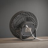  LED punjivi stoni ventilator sa LED osvetljenjem, 2W/5V USB, 2400 mAh, siva | Eponuda.com