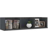  Zidna polica za CD-ove siva 75 x 18 x 18 cm konstruirano drvo | Shoptok.si