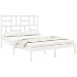  Okvir za krevet od masivne borovine bijeli 120 x 200 cm | shoptok.hr