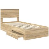  Konstrukcija postelje Sonoma hrast 90 x 200 cm Konstruiran les, (5000103712) | Shoptok.si