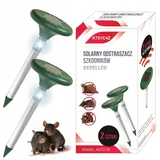 Set 2x solarni aku. 600mAh LED odganjalec voluharjev miši in krtov do 1000m2