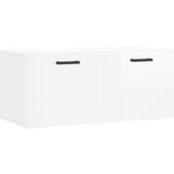 Maison Chic Stenska omarica - Zidna omarica visok sijaj bela 80x36,5x35 cm inženirski les iu1166, (22063200) Cene
