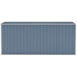 vidaXL Zidno vrtno spremište sivo 118 x 382 x 178 cm pocinčani čelik | shoptok.hr