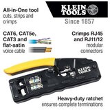 Klein TOOLSi Kompaktni alat za krimpovanje RJ11/RJ45,blankiranje&sečenje | Eponuda.com