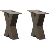  noge kavne mize v obliki črke x 2 kosa 30x(30-31) cm jeklo, (21828263) | Shoptok.si