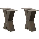  Noge za stolić X-oblika 2 kom prirodni čelik 30x(30-31)cm čelik | shoptok.hr
