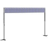  Samostojeća tenda plavo-bijela 500 x 300 cm od tkanine i čelika | shoptok.hr