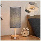  Brilagi - Stona lampa sa USB portom TABLON 1xE27/25W/230V hrast/bela/siva | Eponuda.com