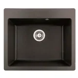 Sudopera usadna pravougaona 50x57x22,5 sifon centar 11cm granit siva+s1